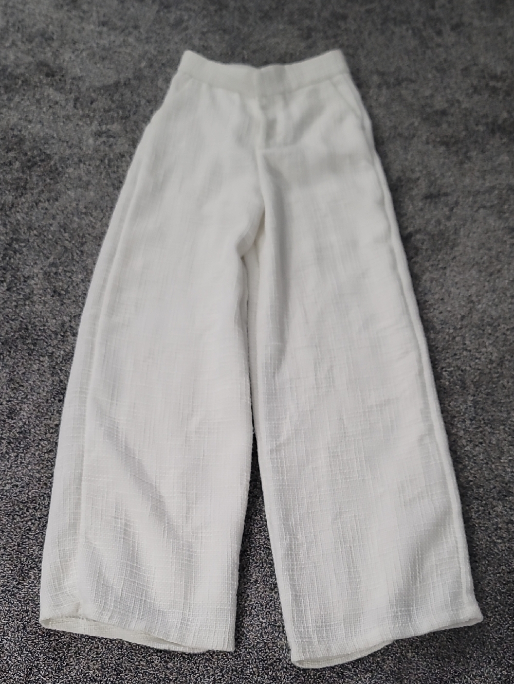 Showpo White Elastic-Waist Wide Leg Pants